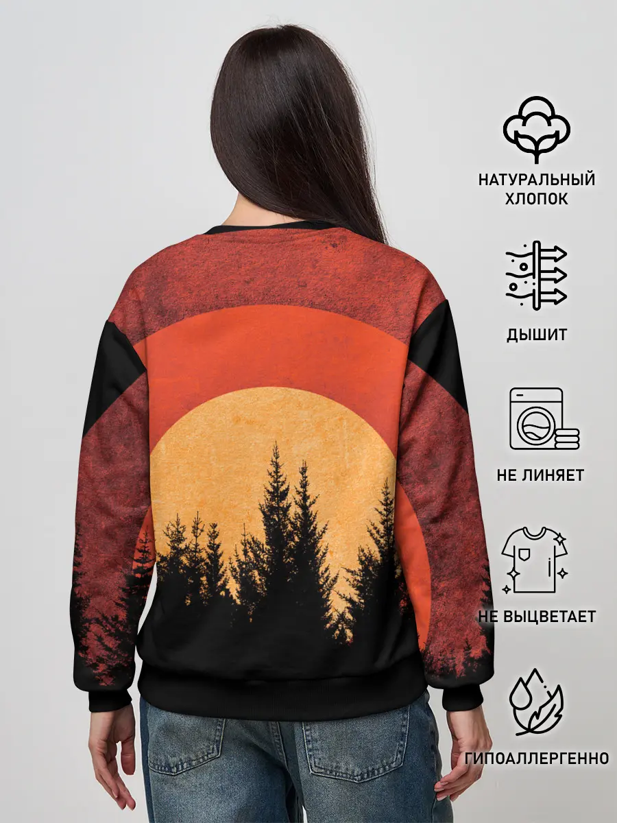 Женский свитшот / ЛЕСНИК 3D