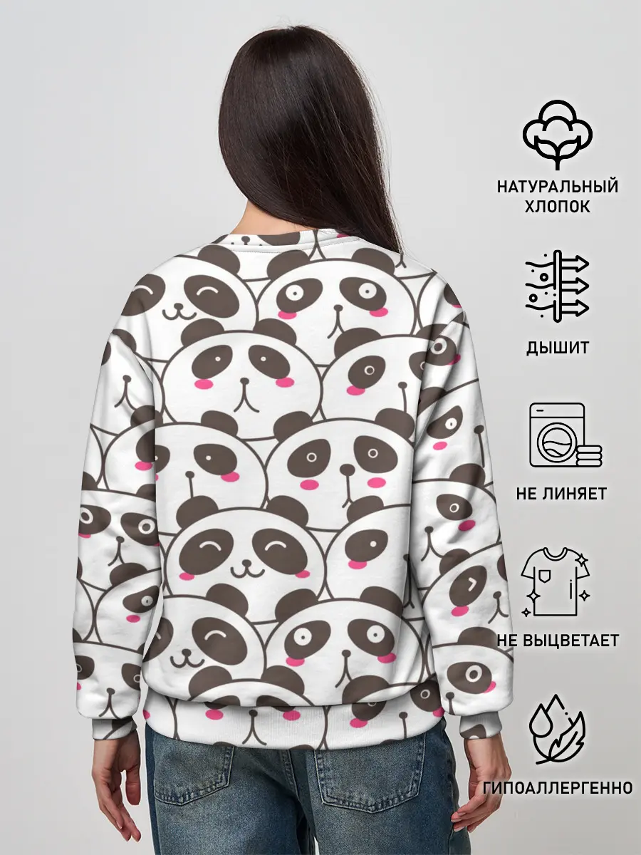 Женский свитшот / Панд много не бывает