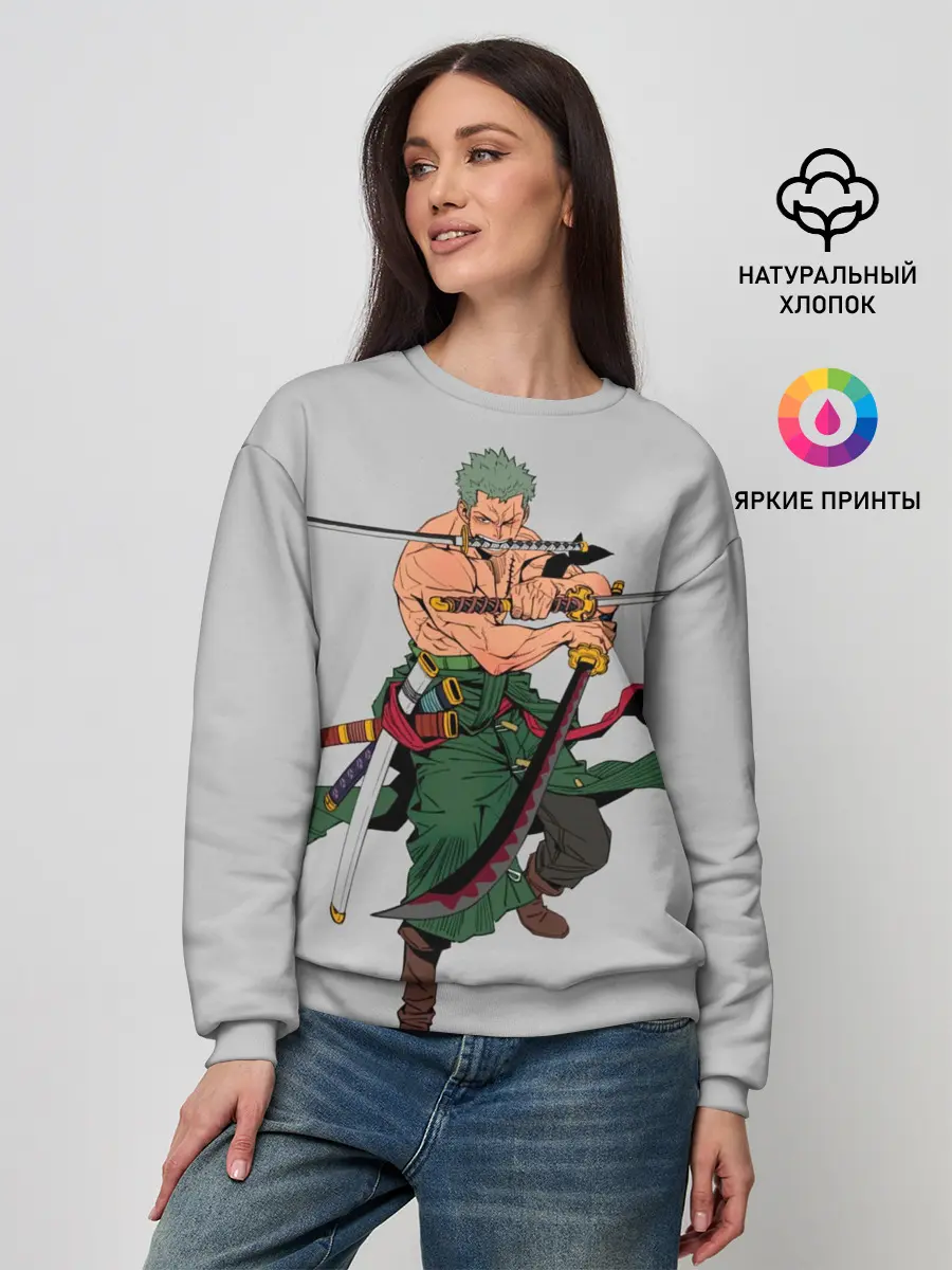 Женский свитшот / Арт Ророноа Зоро, One Piece