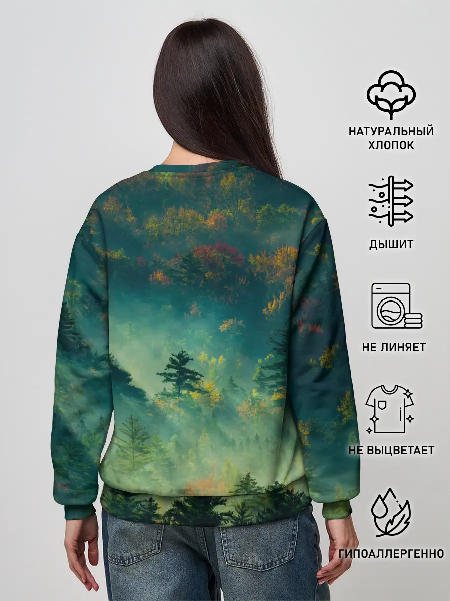 Женский свитшот / ПРИРОДА МОЙ ХРАМ