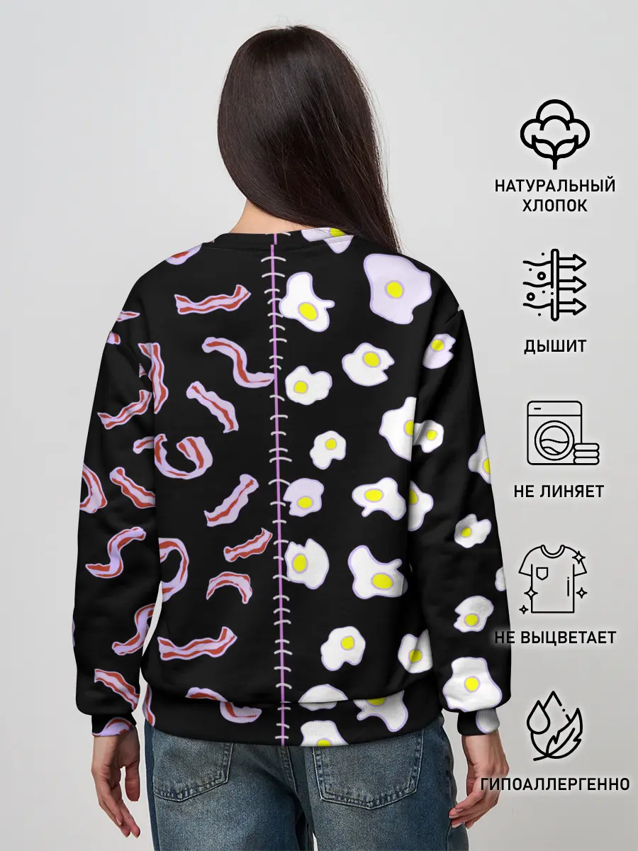 Женский свитшот / Яичница с беконом