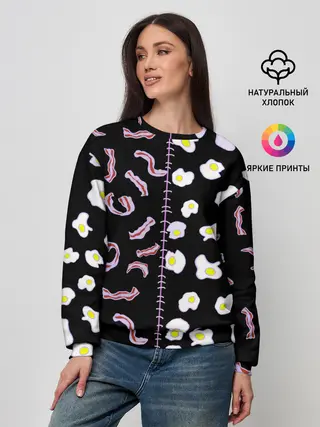 Женский свитшот / Яичница с беконом