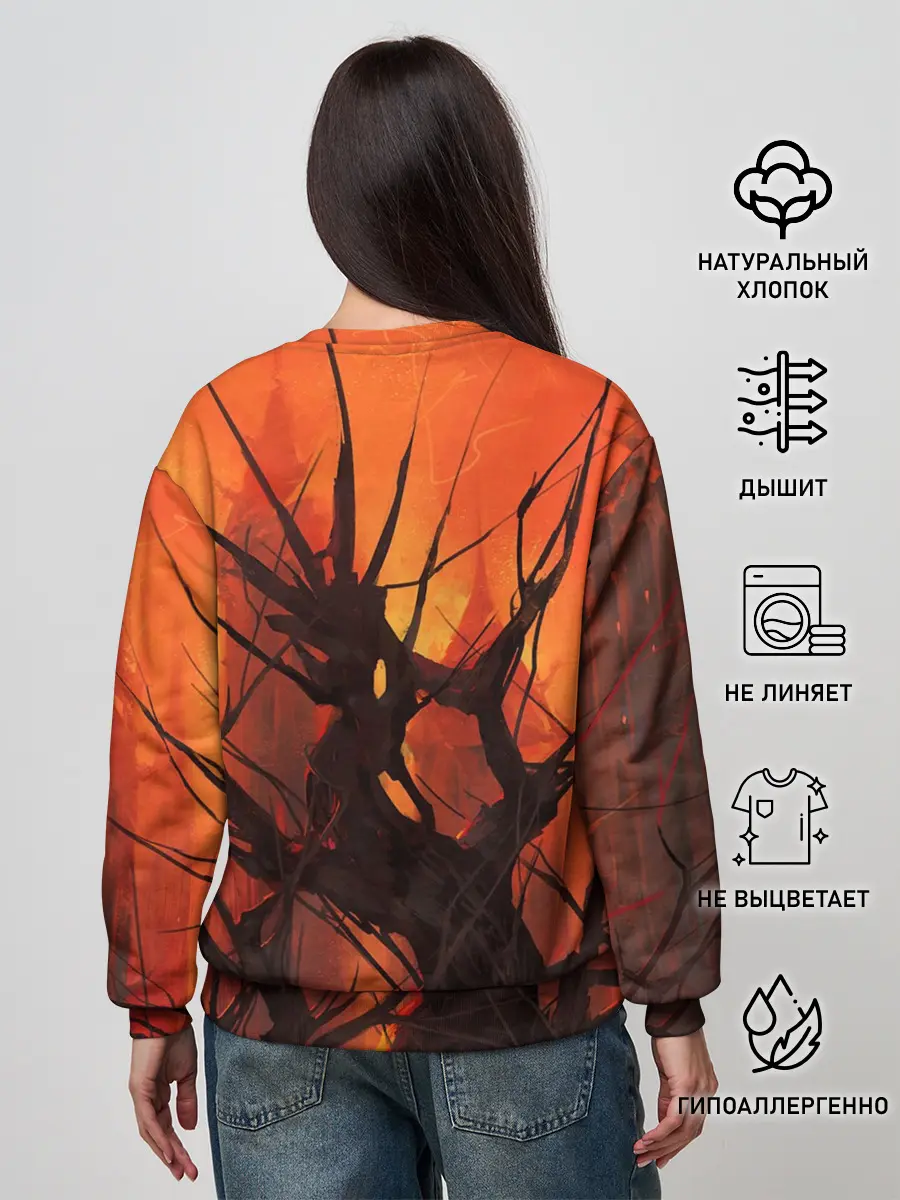 Женский свитшот / ДРЕВО ХАОС 3D