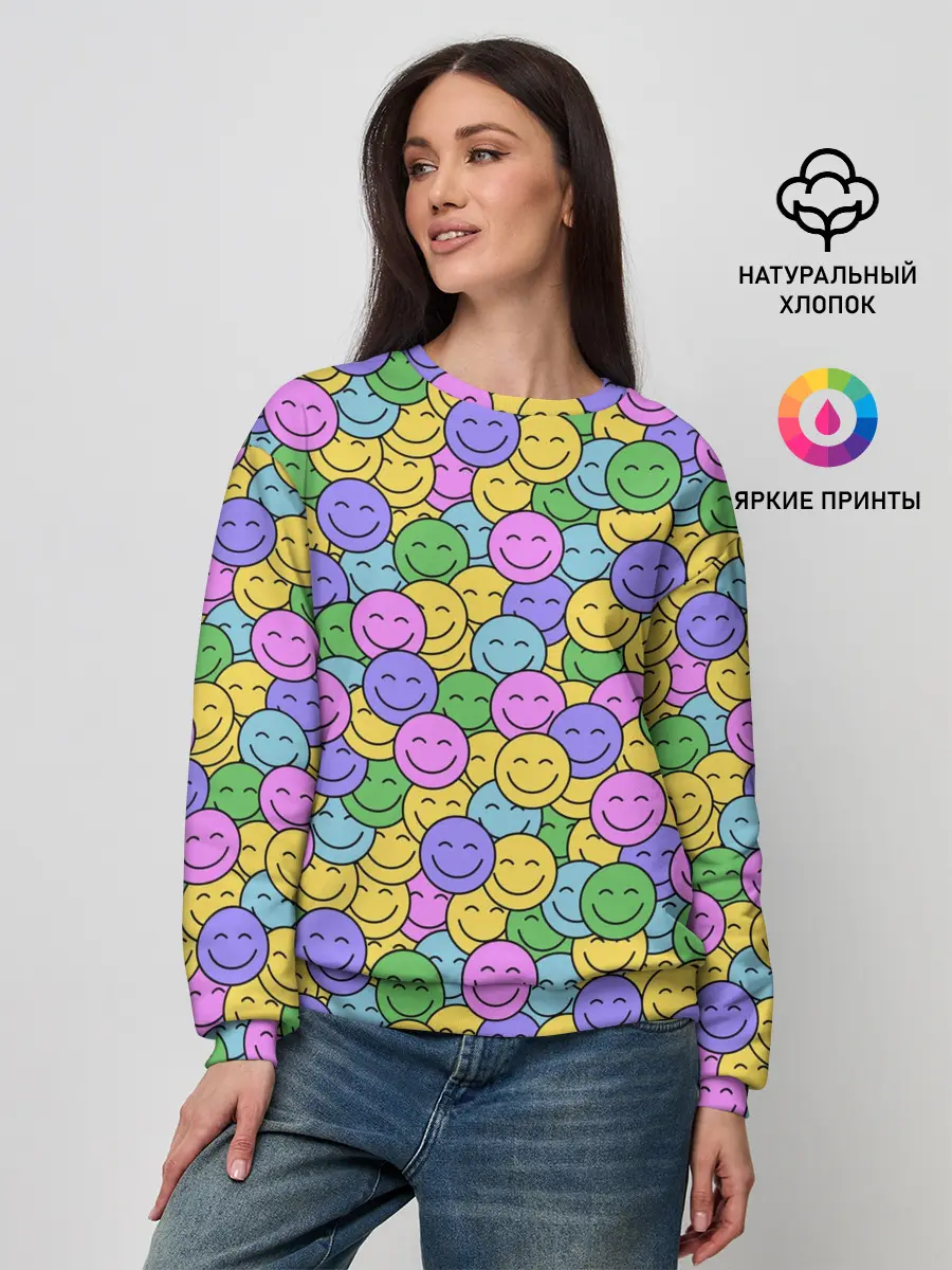 Женский свитшот / Смайлики