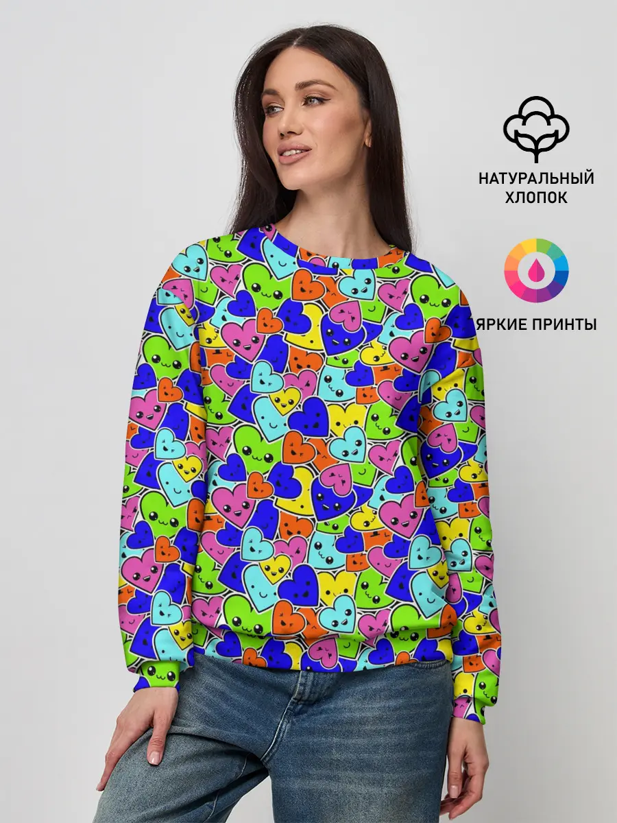 Женский свитшот / Сердечки