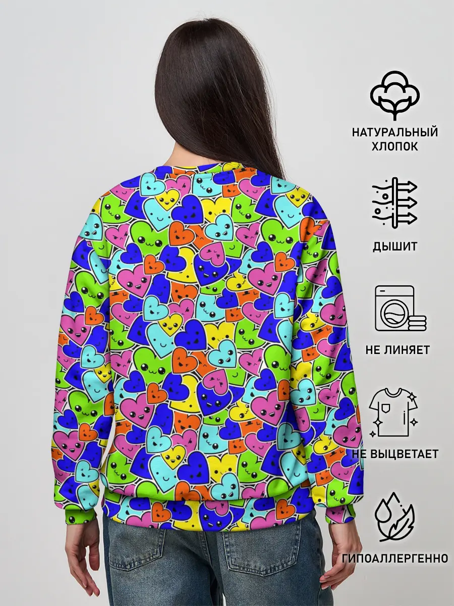 Женский свитшот / Сердечки