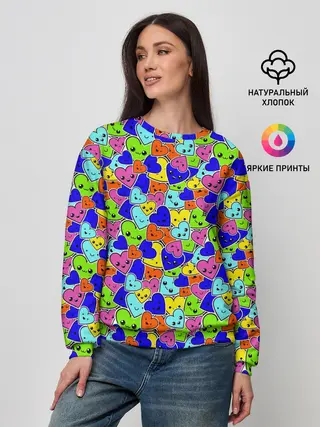 Женский свитшот / Сердечки