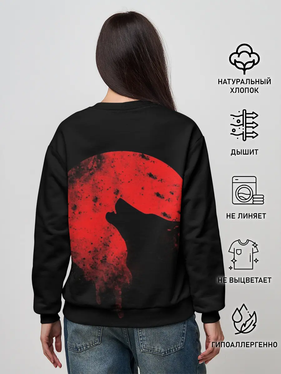 Женский свитшот / Wolf 3D