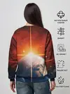 Женский свитшот / Космос земля 3D