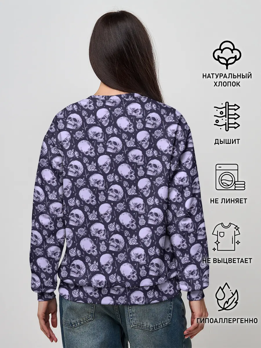 Женский свитшот / Черепа