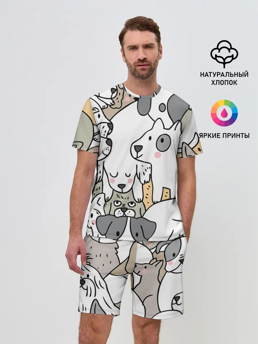 Мужской костюм с шортами / Собачье собрание