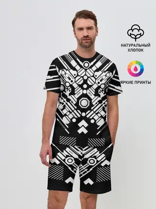 Мужской костюм с шортами / двигатель киберпанк