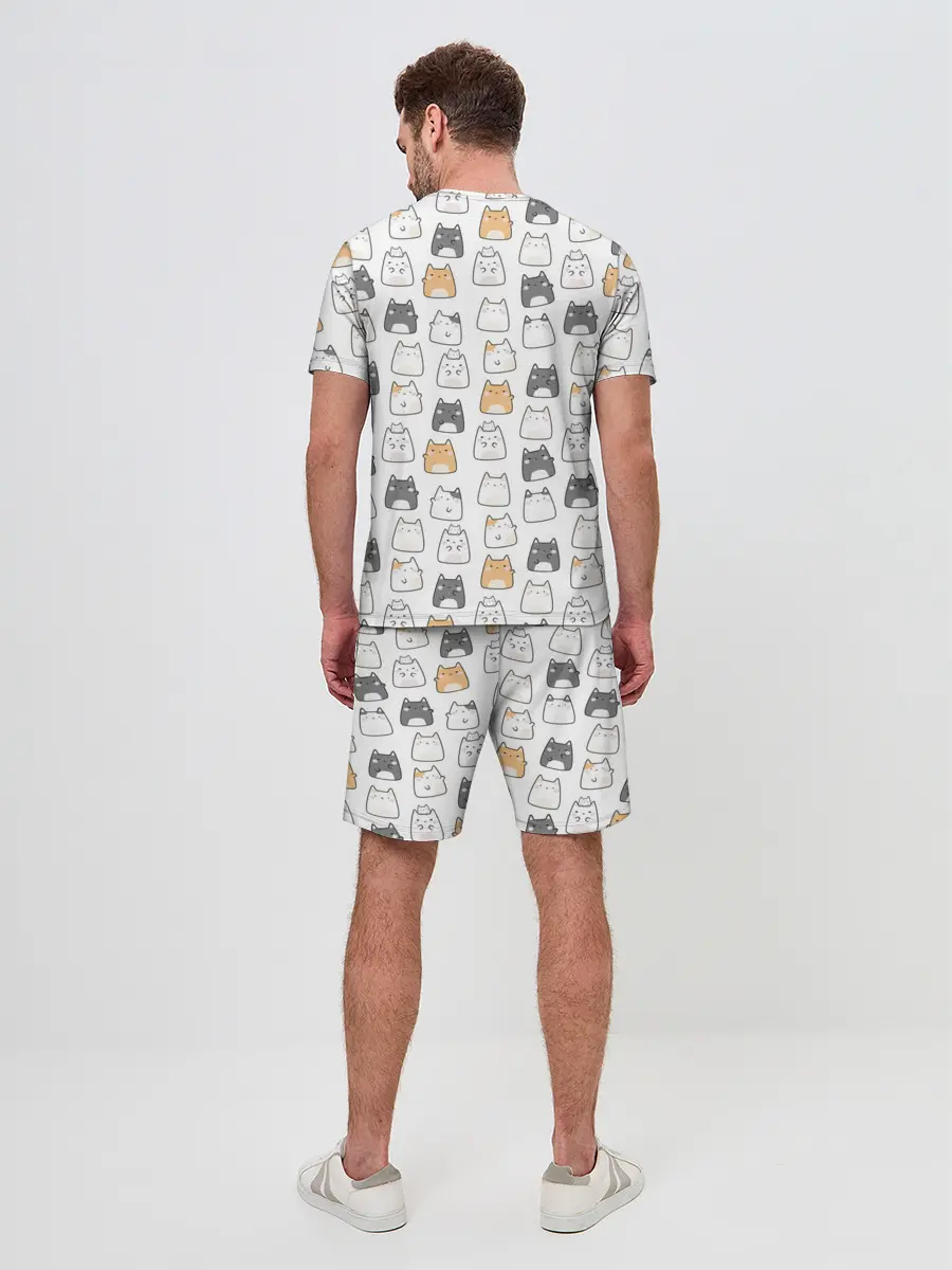 Мужской костюм с шортами / Толстые котики