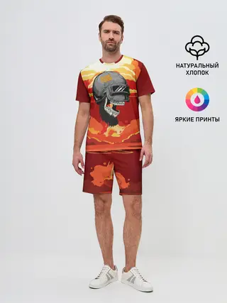 Мужской костюм с шортами / PUBG Skull