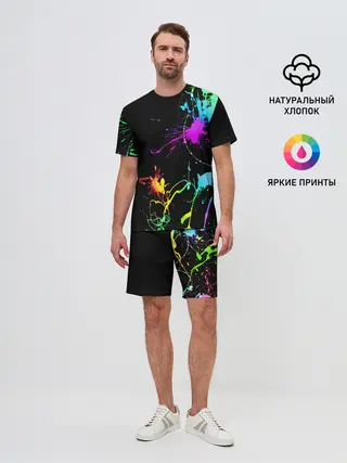 Мужской костюм с шортами / НЕОНОВЫЕ КРАСКИ