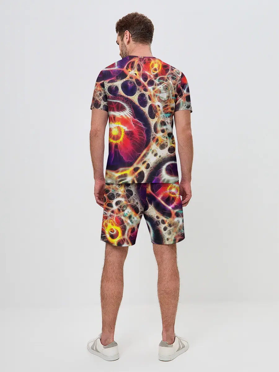 Мужской костюм с шортами / Абстракция / Психоделика