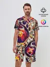 Мужской костюм с шортами / Абстракция / Психоделика