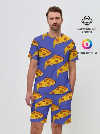 Мужской костюм с шортами / Кусочки пиццы