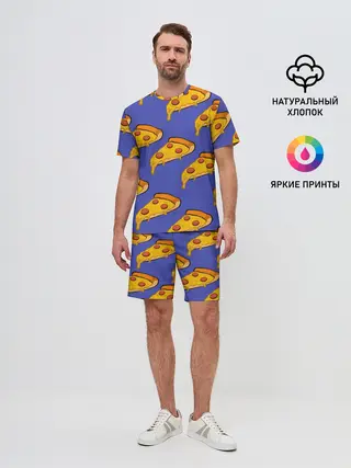 Мужской костюм с шортами / Кусочки пиццы