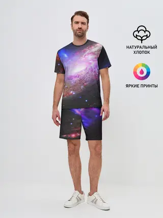 Мужской костюм с шортами / Космическая спираль