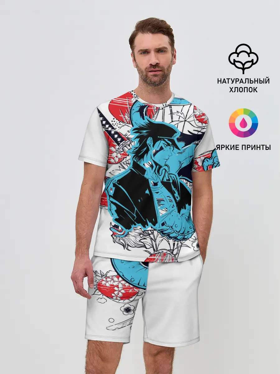 Мужской костюм с шортами / Дзётаро самурайский меч