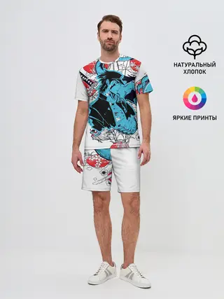 Мужской костюм с шортами / Дзётаро самурайский меч