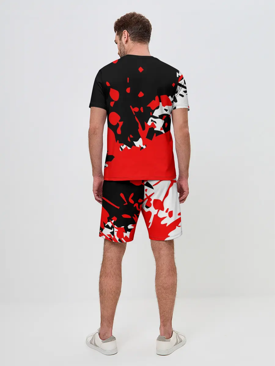 Мужской костюм с шортами / KILLA красные брызги