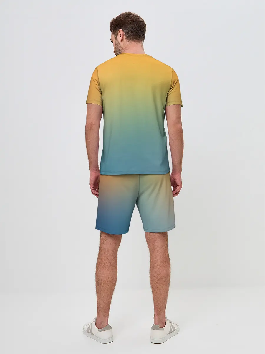 Мужской костюм с шортами / Мягкий летний градиент