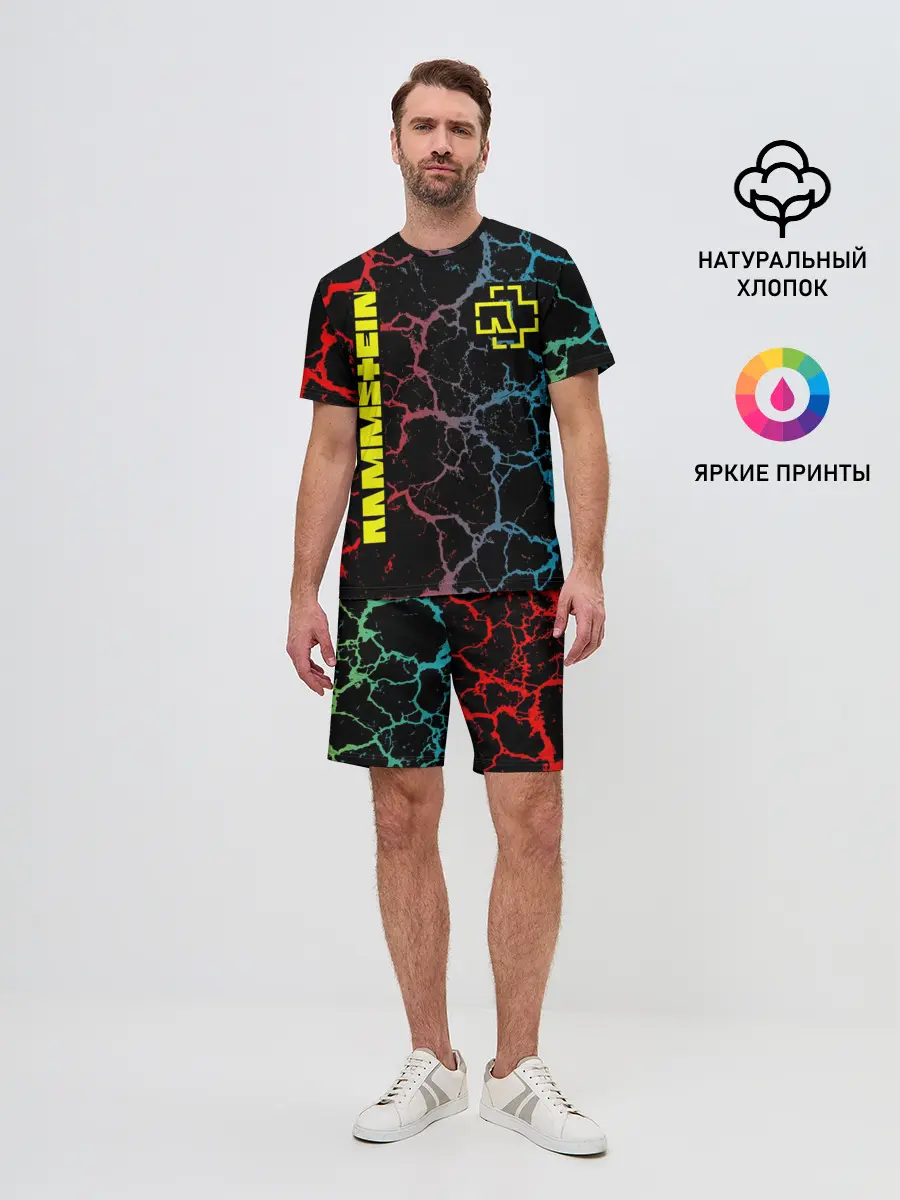 Мужской костюм с шортами / Rammstein трещины