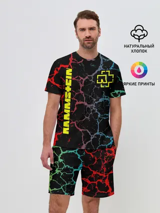 Мужской костюм с шортами / Rammstein трещины