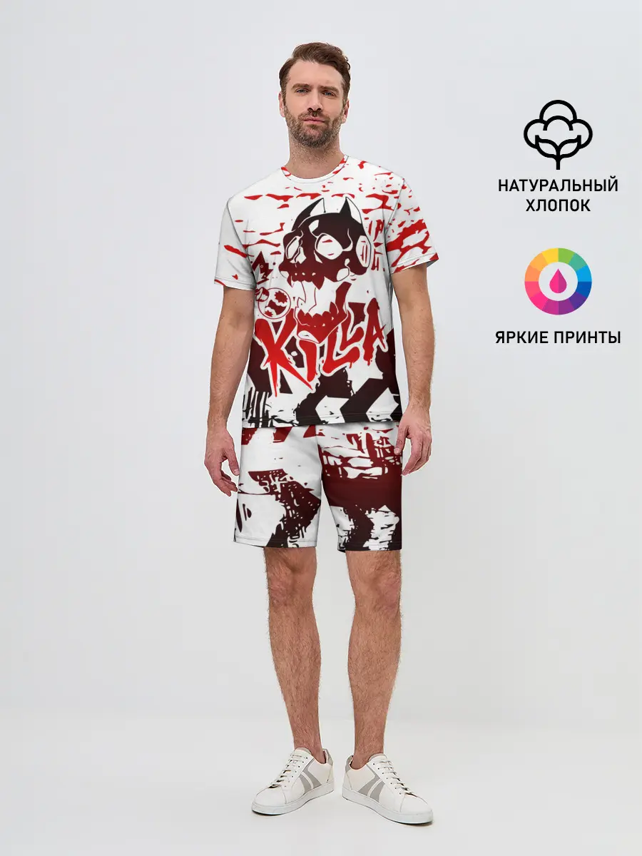 Мужской костюм с шортами / KILLA красные следы