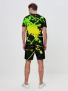 Мужской костюм с шортами / KILLA зеленые брызги