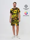 Мужской костюм с шортами / KILLA оранжевые черепа
