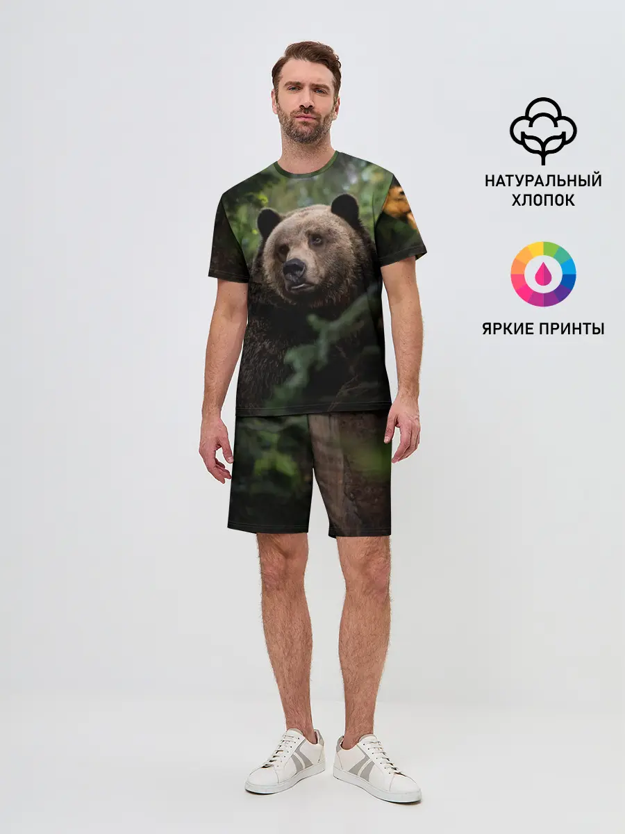 Мужской костюм с шортами / Медведь