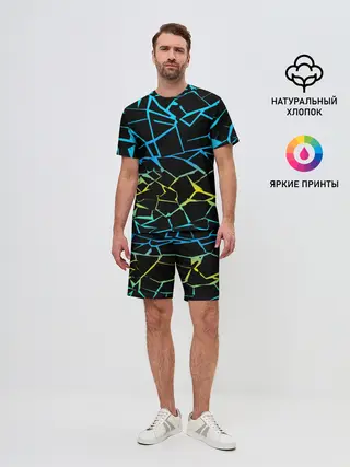 Мужской костюм с шортами / НЕОНОВЫЙ ГРАДИЕНТ