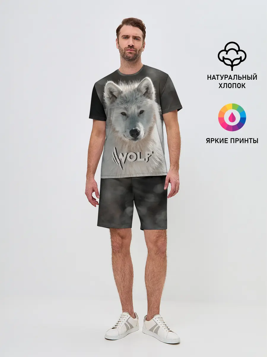Мужской костюм с шортами / Волк