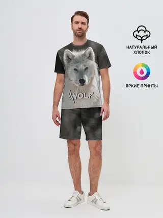 Мужской костюм с шортами / Волк
