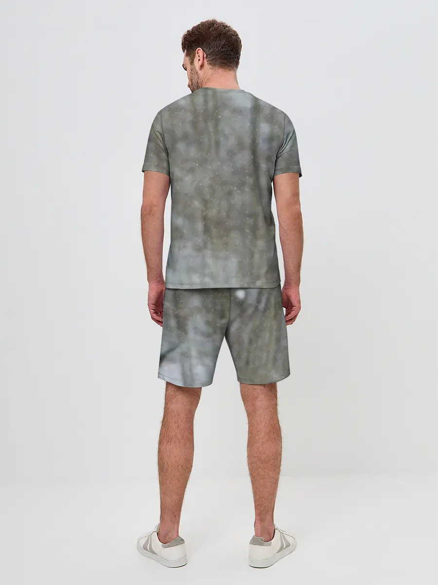 Мужской костюм с шортами / Волк и снег