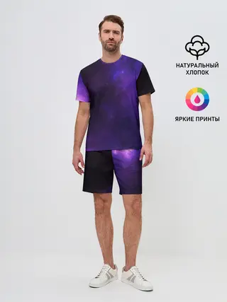 Мужской костюм с шортами / Фиолетовая звезда