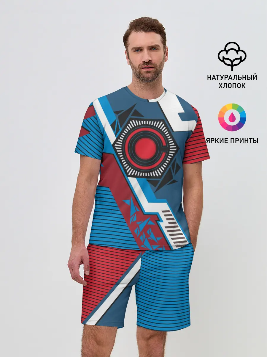 Мужской костюм с шортами / Cyborg logo