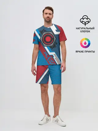 Мужской костюм с шортами / Cyborg logo
