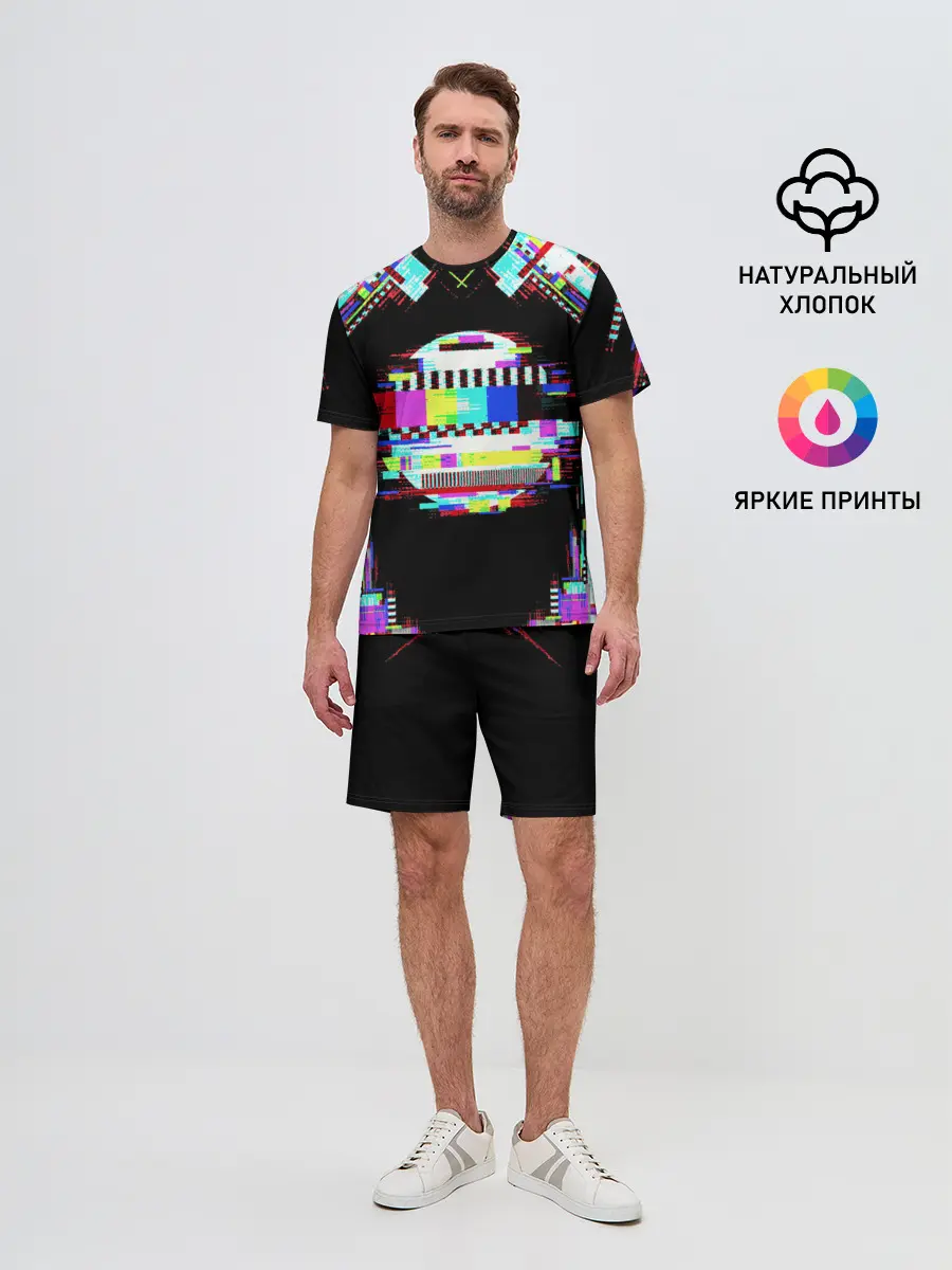 Мужской костюм с шортами / Glitch VHS