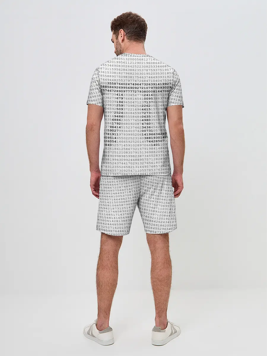 Мужской костюм с шортами / Число пи