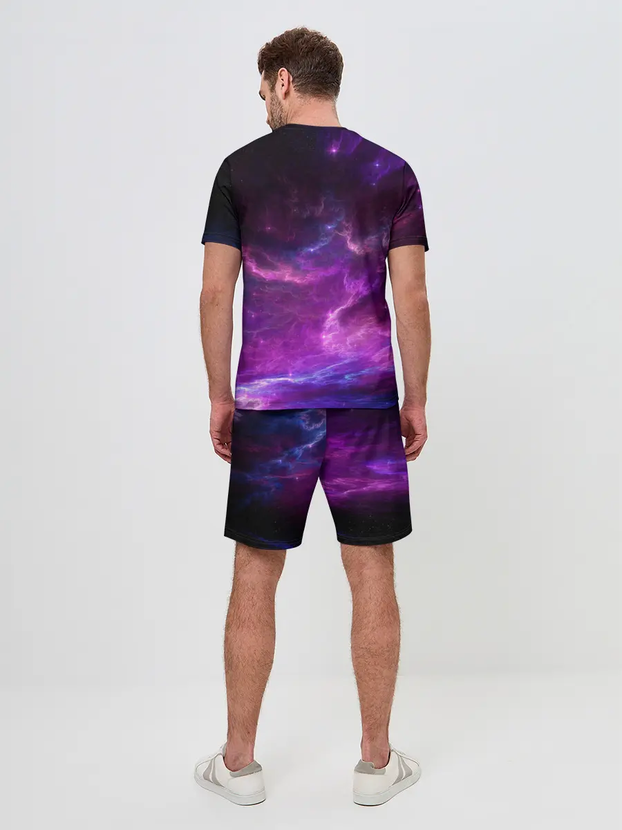 Мужской костюм с шортами / Космическое небо