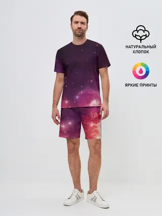 Мужской костюм с шортами / Космическая вспышка