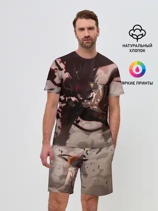 Мужской костюм с шортами / Астер в боевой позе