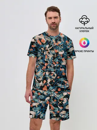 Мужской костюм с шортами / Линии в пространстве