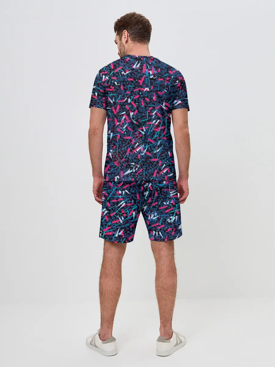 Мужской костюм с шортами / Кристаллы и линии