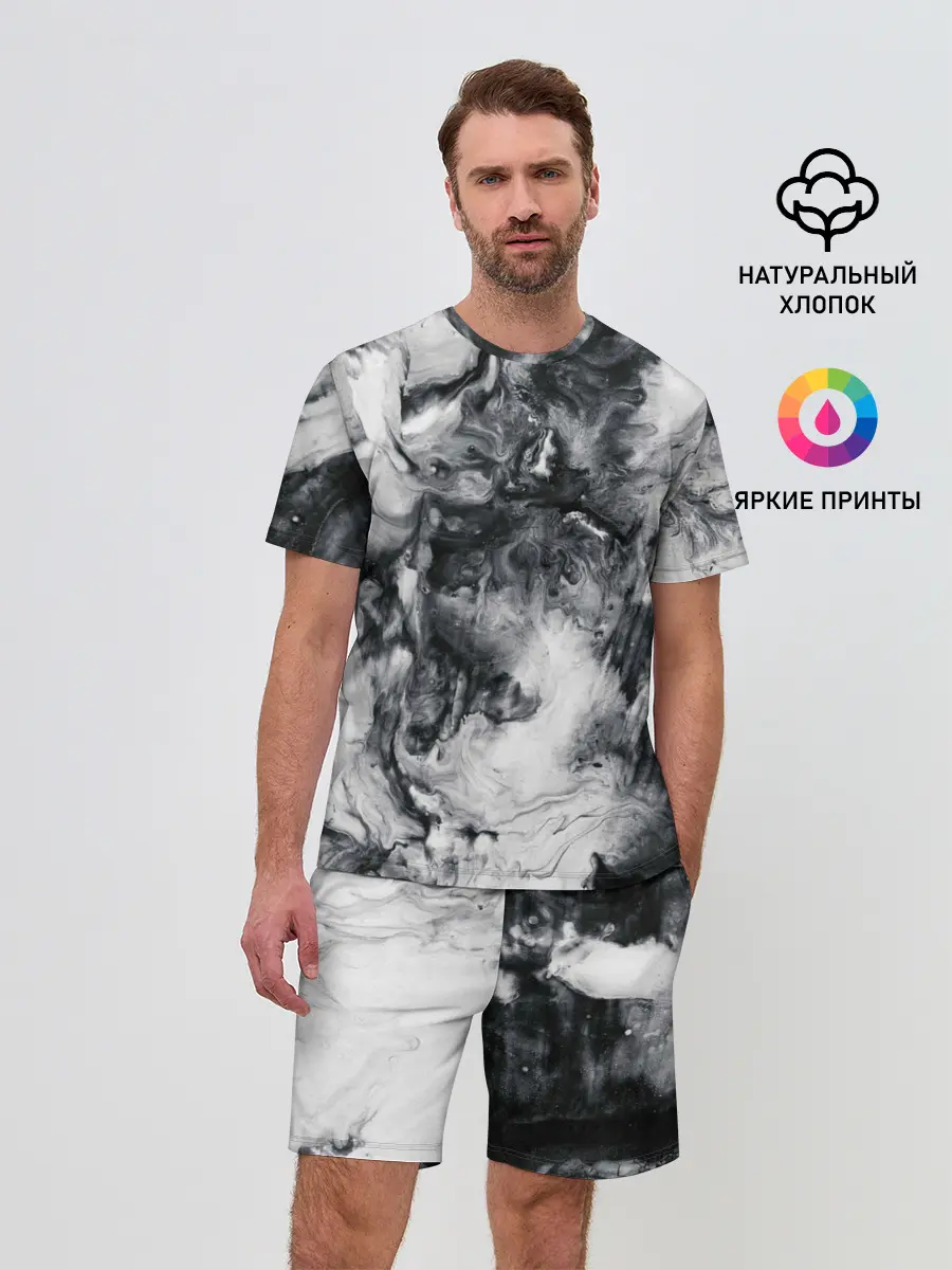 Мужской костюм с шортами / МРАМОР