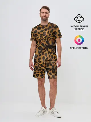 Мужской костюм с шортами / Леопард